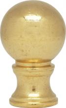 Satco Products Inc. 90/132 - Ball Finial; Burnished And Lacquered; 1-3/8&#34; Height; 7/8&#34; Diameter; 1/8 IP