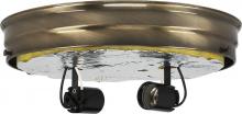 Satco Products Inc. 90/767 - 10&#34; 2-Light Ceiling Pan; Antique Brass Finish; Includes Hardware; 60W Max