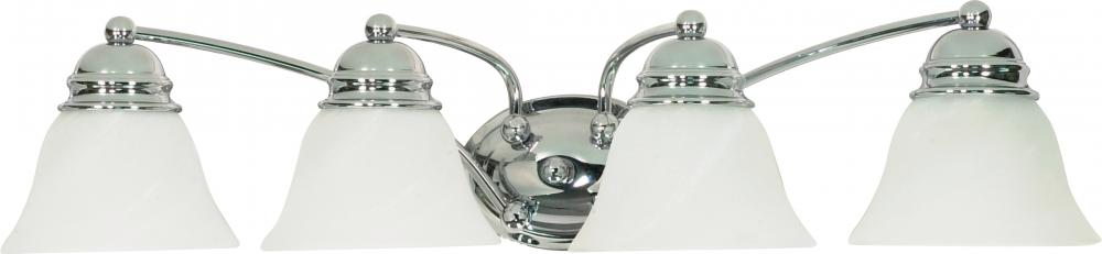 Empire - 4 Light 29&#34; Vanity with Alabaster Glass - Polished Chrome Finish