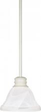 Nuvo 60/368 - Empire - 1 Light 7&#34; Mini Pendant with Alabaster Glass - Textured White Finish