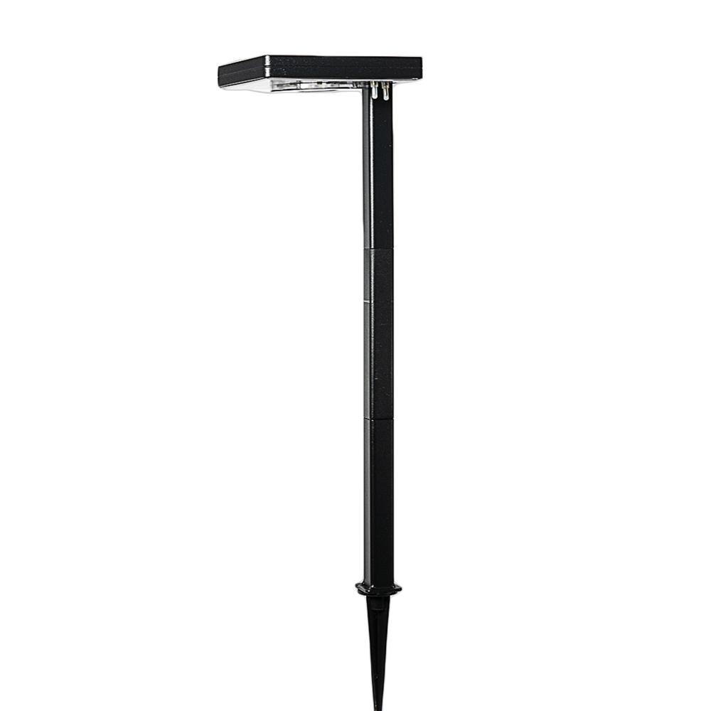 Contemporary Square Solar Path Light - Black