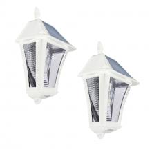 Gama Sonic 105BP250240 - Baytown II Bulb Solar Sconce with GS Light Bulb - 2PK - White