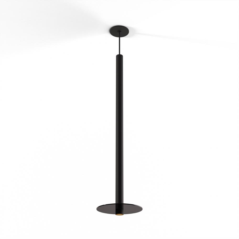 Combi Pendant 36&#34; Single Unit Matte Black with Matte Black Canopy