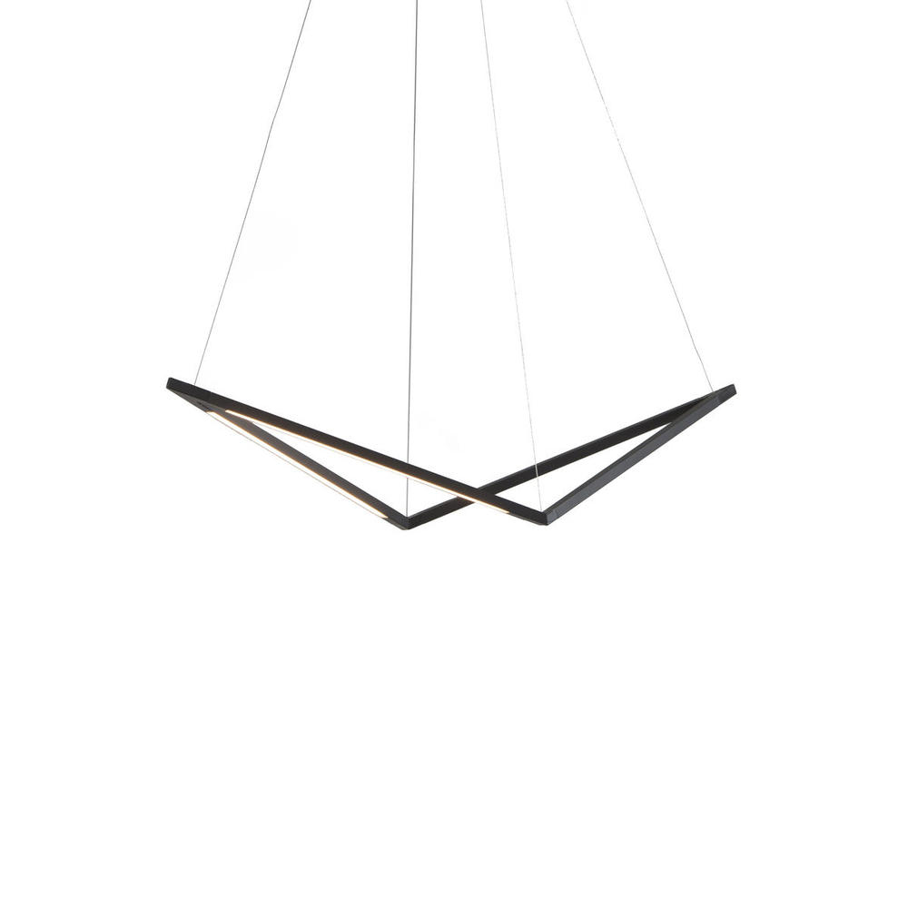 Z-Bar Pendant Small Bird, Soft Warm, Matte Black, 34&#34; x 10.5&#34; x 6.7&#34;