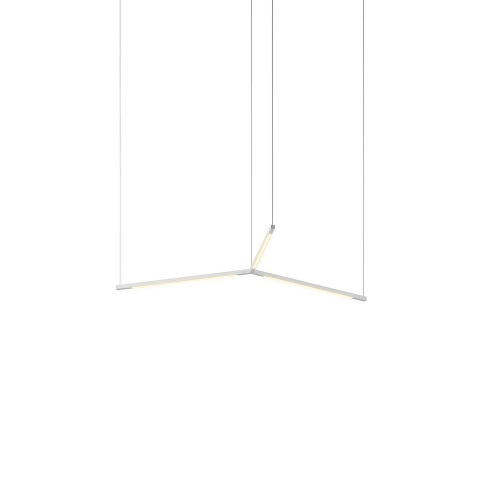 Z-Bar Pendant Small Trio, Silver (16&#34; light bars)