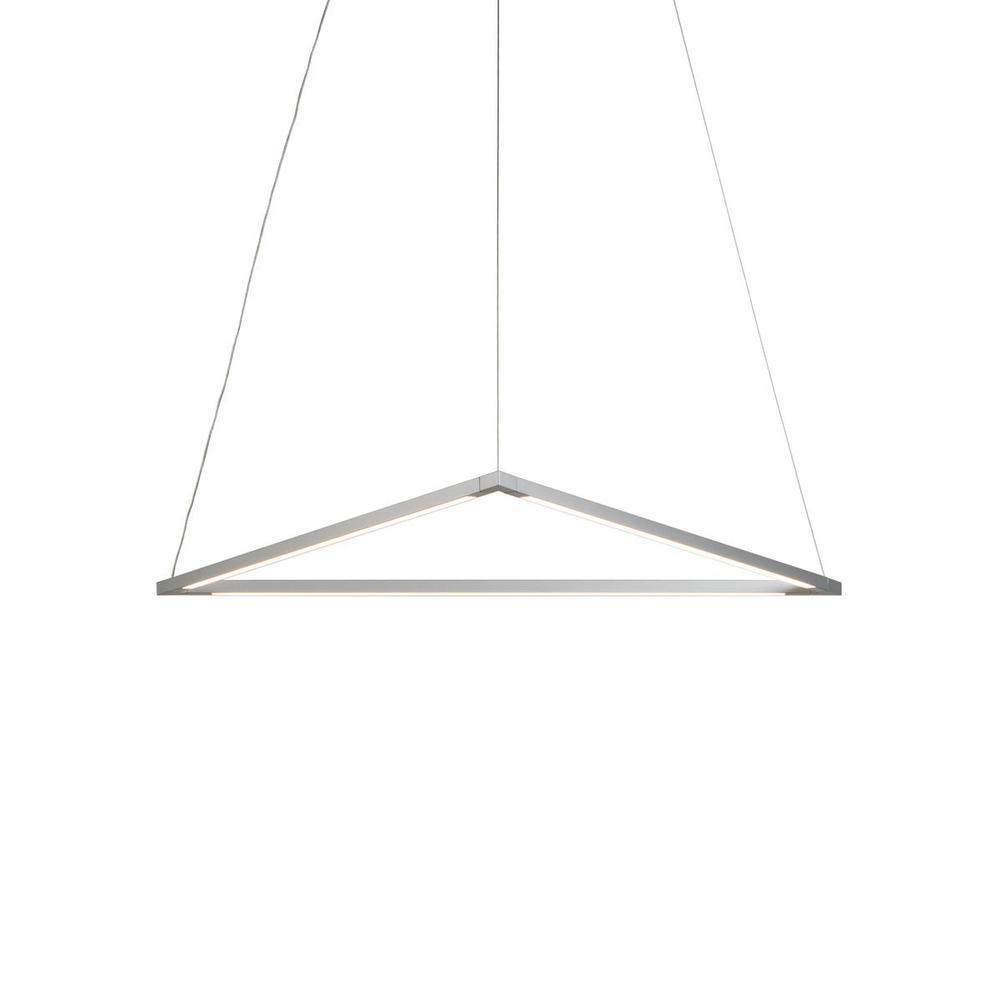 Z-Bar Pendant Medium Triangle, Soft Warm, Silver, 26&#34; x 23&#34;