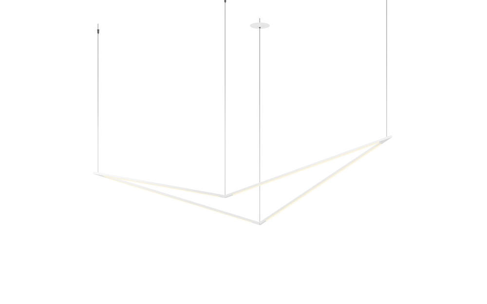 Z-Bar Pendant Large Bird, Matte White (36&#34; light bars)