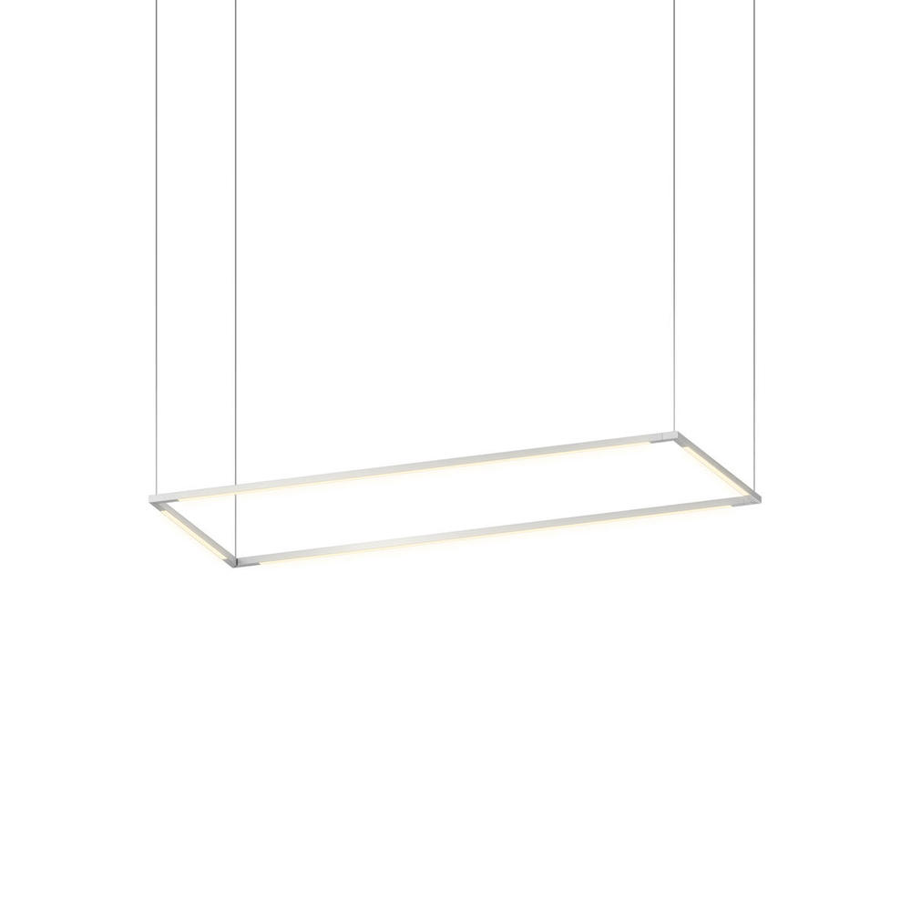 Z-Bar Pendant Medium Rectangle, Silver (12&#34;/36&#34; light bars)