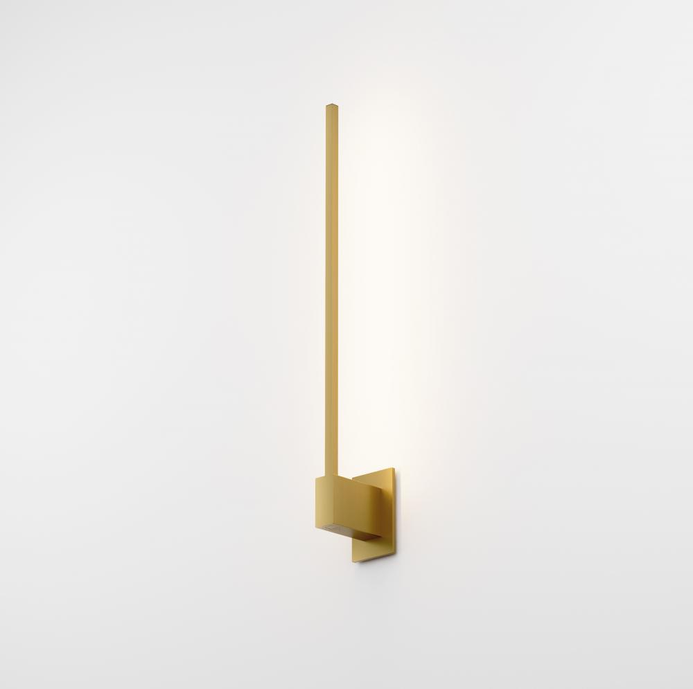 Z-Bar Wall Sconce, Soft Warm, Gold, 24,&#34; End Mount