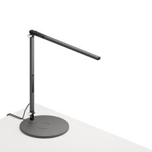 Koncept Inc AR1100-CD-MBK-QCB - Z-Bar Solo mini Desk Lamp with wireless charging Qi base (Cool Light; Metallic Black)