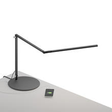 Koncept Inc AR3200-CD-MBK-USB - Z-Bar slim Desk Lamp with USB base (Cool Light; Metallic Black)