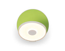 Koncept Inc GRW-S-MWT-MGN-PI - Gravy Wall Sconce - Matte White Body, Matte Green plates - Plug-in