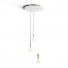 Koncept Inc CMP-C3-S-06-MWT+NA+GLB - Combi Pendant 6&#34; Circular 3 Combo Matte White with Matte White Canopy, Glass Ball attachment, Su