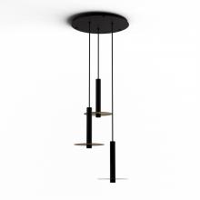 Koncept Inc CMP-C3-S-12-MTB+MBRS9 - Combi Pendant 12&#34; Circular 3 Combo Matte Black with Matte Black Canopy