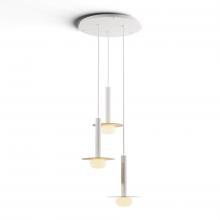 Koncept Inc CMP-C3-S-12-MWT+MBRS9+GLB - Combi Pendant 12&#34; Circular 3 Combo Matte White with Matte White Canopy