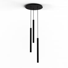 Koncept Inc CMP-C3-S-24-MTB - Combi Pendant 24&#34; Circular 3 Combo Matte Black with Matte Black Canopy, Suspension / Flush Mount