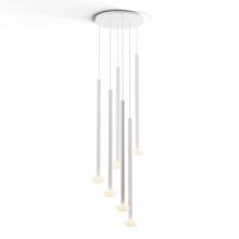 Koncept Inc CMP-C6-S-36-MWT+NA+GLB - Combi Pendant 36" Circular 6 Combo Matte White with Matte White Canopy