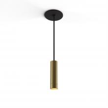 Koncept Inc CMP-S1-S-06-BRS - Combi Pendant 6&#34; Single Unit Brass with Matte Black Canopy, Suspension / Flush Mount 2-in-1