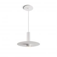 Koncept Inc CMP-S1-S-06-MWT+MPTB9 - Combi Pendant 6&#34; Single Unit Matte White with Matte White Canopy, 9&#34; metal plate (White/Pain