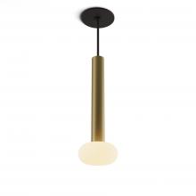 Koncept Inc CMP-S1-S-12-BRS+NA+GLB - Combi Pendant 12&#34; Single Unit Brass with Matte Black Canopy, Glass Ball attachment, Suspension /