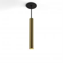 Koncept Inc CMP-S1-S-12-BRS - Combi Pendant 12&#34; Single Unit Brass with Matte Black Canopy, Suspension / Flush Mount 2-in-1