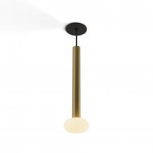 Koncept Inc CMP-S1-S-16-BRS+NA+GLB - Combi Pendant 16&#34; Single Unit Brass with Matte Black Canopy, Glass Ball attachment, Suspension /