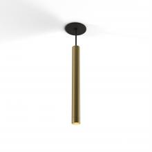 Koncept Inc CMP-S1-S-16-BRS - Combi Pendant 16&#34; Single Unit Brass with Matte Black Canopy, Suspension / Flush Mount 2-in-1