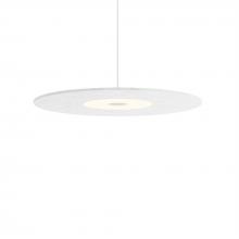 Koncept Inc YUP-S1-SW-MWT+ALTM - Yurei Single Pendant Lamp (Matte White) with 22" Acoustic Panel, Light Marble