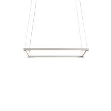 Koncept Inc ZBP-16-S-SW-SIL-CNP - Z-Bar Pendant Small Square, Soft Warm, Silver, 18&#34; x 18&#34;