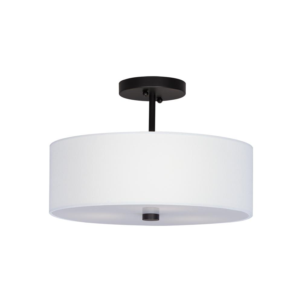 14.125&#34; Flush/Semi-Flush BK-HO/WH-SHA