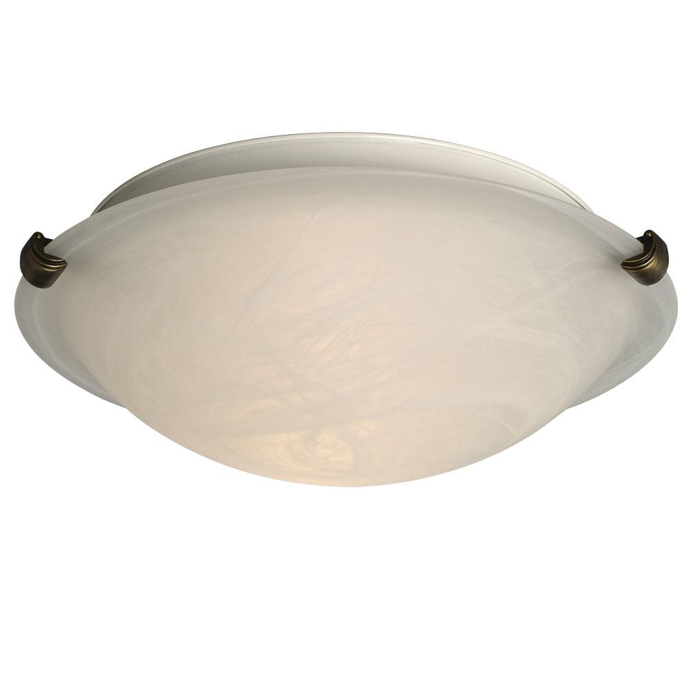 LED Flush Mount Ceiling Light - in Oil Rubbed Bronze finish with Marbled Glass