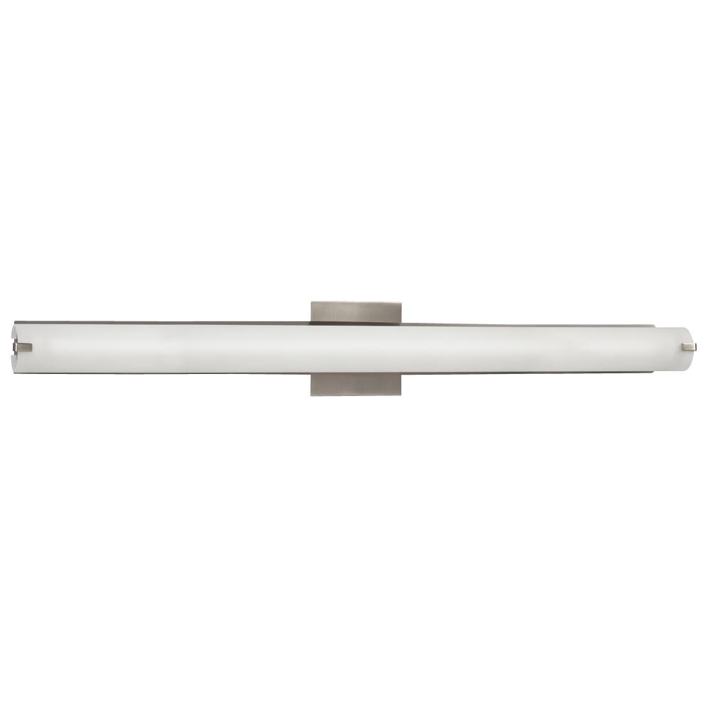 36-3/8&#34;W Vanity Light - Brushed Nickel with Frosted Glass 1x21W T5