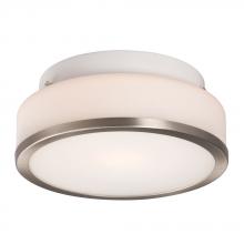 Galaxy Lighting 613531BN-113EB - Flush Mount Ceiling Light - in Brushed Nickel finish with White Glass