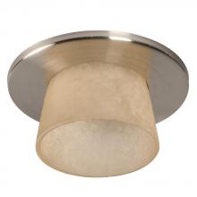 Galaxy Lighting 632BN/TS - 3&#34; Low / Line Voltage Decorative Trim - Brushed Nickel / Tea Stain Glass