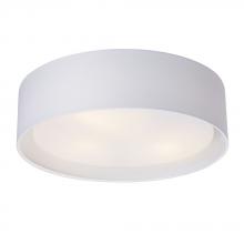 Galaxy Lighting 652102WH-3LED - 16&#34; CEIL W/WHITE FABRICSHADE (3X15W LED A19)