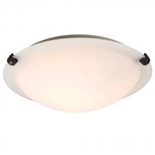 Galaxy Lighting 680112WH-ORB2PL - Flush Mount Ceiling Light - in Oil Rubbed Bronze finish with White Glass