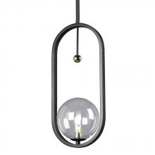 Galaxy Lighting 924754BK - Mini Pendant BK w/6&#34;, 12&#34; & 18&#34; Ext. Rods