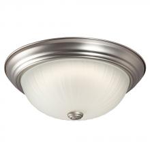 Galaxy Lighting L635022PT016A1 - LED Flush Mount Ceiling Light - in Pewter finish with Frosted Melon Glass