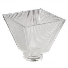 Galaxy Lighting GSG-126 - Clear Square Ribbed Glass for 2-1/4&#34; Holder