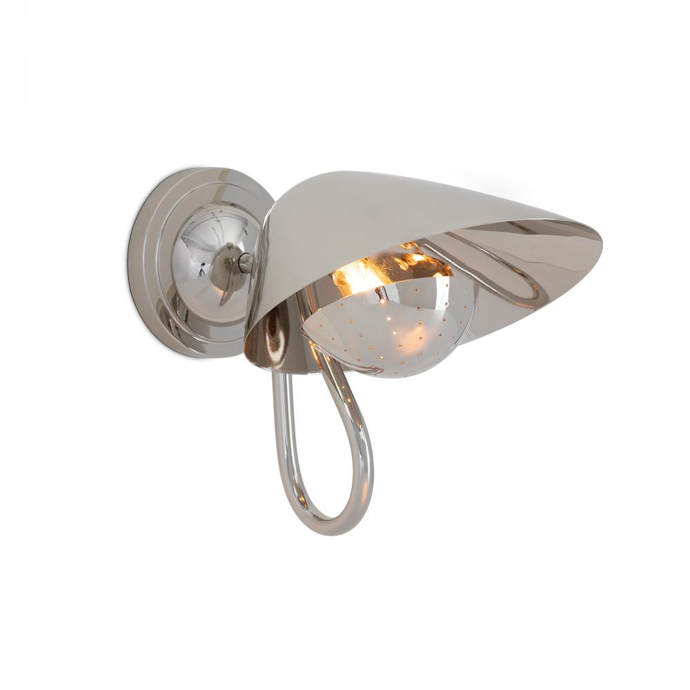 Regina Andrew Keaton Sconce Single (Polished Nic