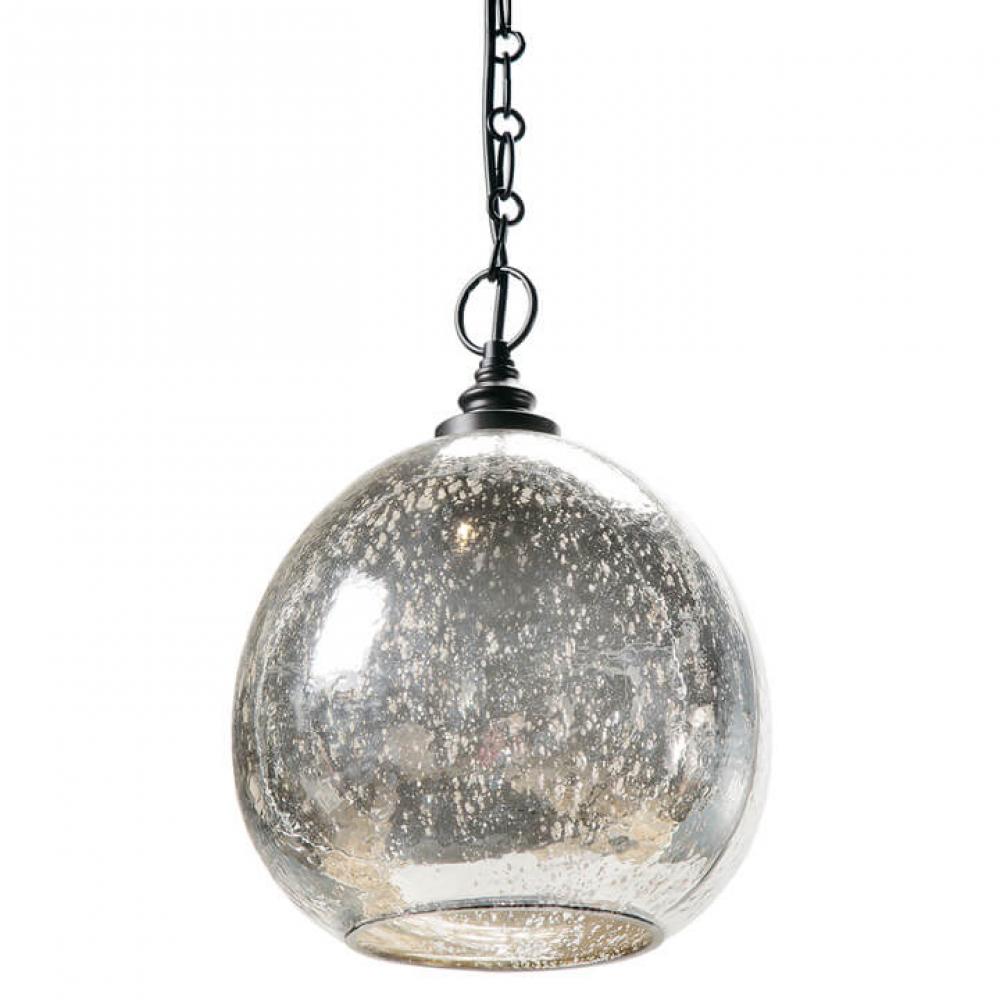 Regina Andrew Glass Float Pendant (Antique Mercu