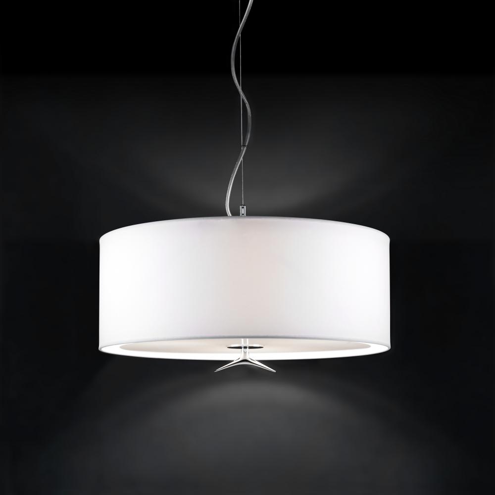 B1473 CHROME/WHITE SHADE GU24 FLUORESCENT (MEDUSA)