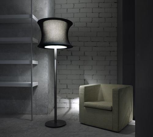 GP3714 BLACK SHADE/THIN STEEL GU24 FLUORESCENT (LUZ OCULTA)