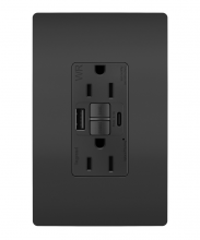 Legrand Radiant 1597TRWRUSBACBK - radiant® Tamper-Resistant Weather-Resistant 15A Duplex Self-Test GFCI Receptacles with SafeLock® Pro