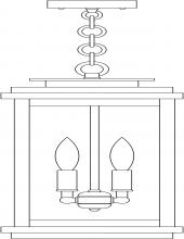 Arroyo Craftsman BOH-8AE-P - 8&#34; Bournemouth Pendant