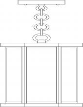 Arroyo Craftsman LYH-7CS-BK - 7&#34; Lyon Pendant