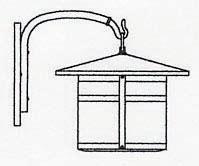 Arroyo Craftsman BB-14GW-BK - 14" berkeley wall mount