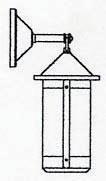 Arroyo Craftsman BB-7LM-AB - 7&#34; berkeley long body wall mount