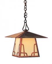 Arroyo Craftsman CH-12HWO-BK - 12" carmel pendant with hillcrest overlay