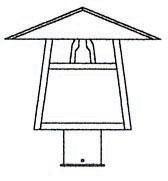 Arroyo Craftsman CP-12ECS-RC - 12&#34; carmel post mount without overlay (empty)